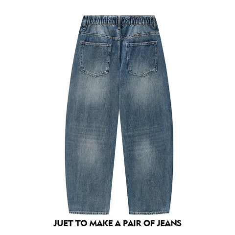 Ripped wide-leg jean