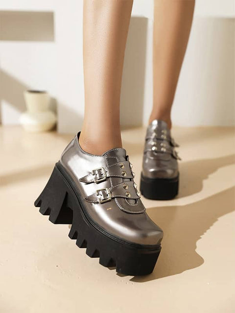 Fashion Square Toe Block Heel&Loafers