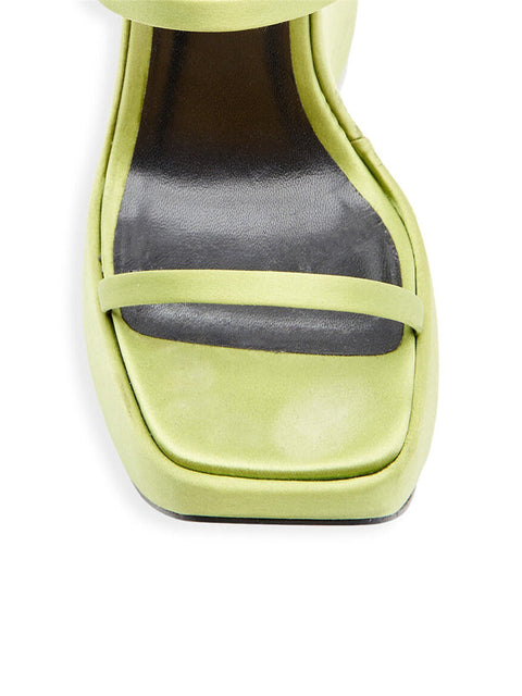 Ankle Strap Buckles Platform Silk Sandal