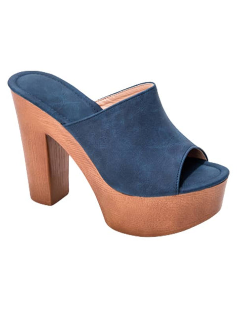 Peep Toe Platform&Mules