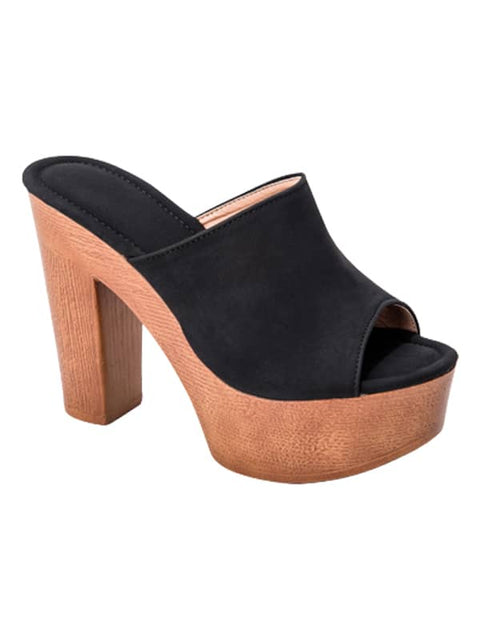 Peep Toe Platform&Mules