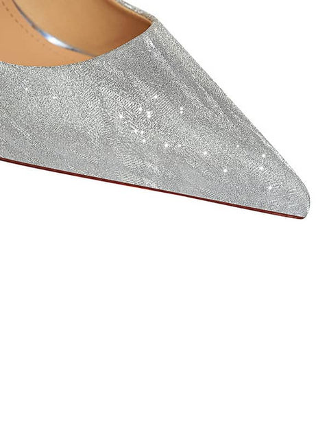 Sequin Fabric Pointed Toe&Pumps