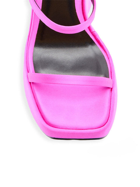 Ankle Strap Buckles Platform Silk Sandal