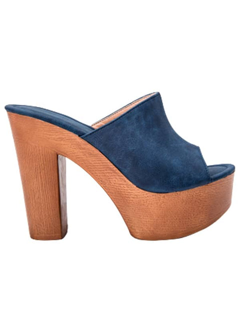 Peep Toe Platform&Mules