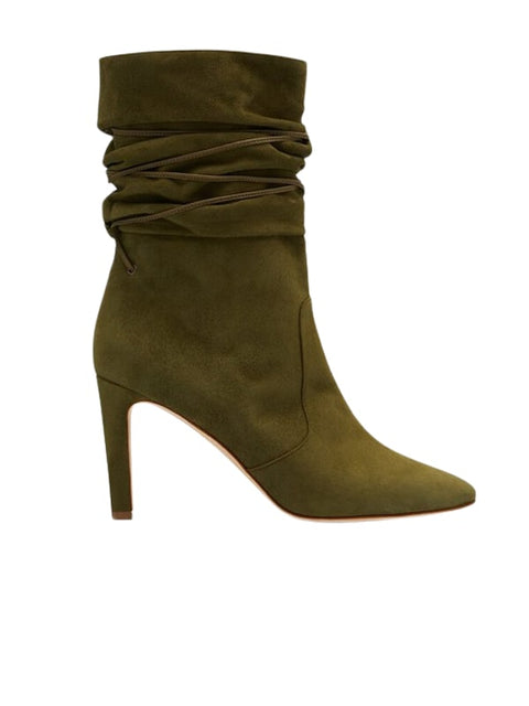 Lace Up Suede Bootie