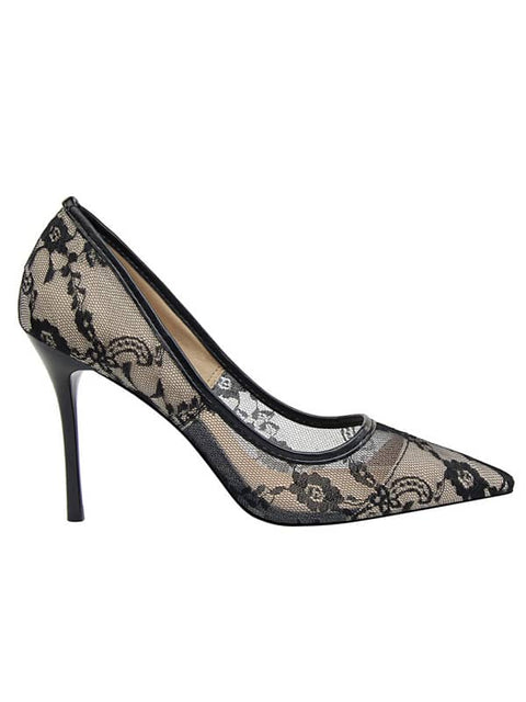 Lace Mesh Pointed Toe&Pumps