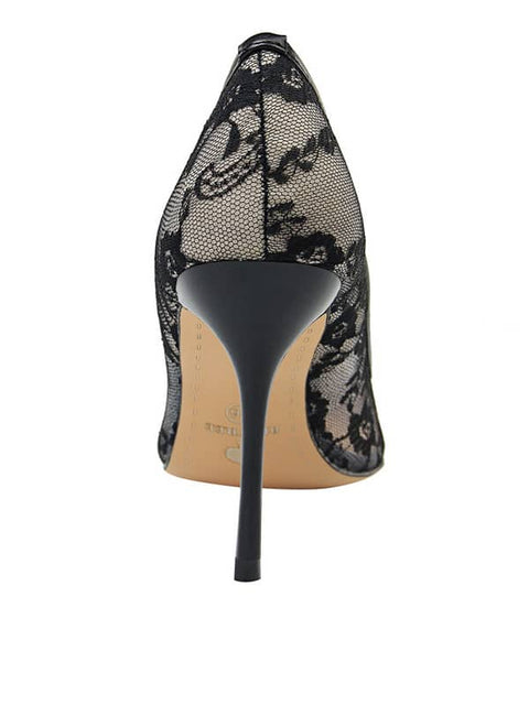 Lace Mesh Pointed Toe&Pumps