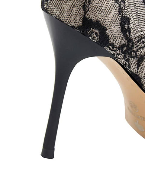 Lace Mesh Pointed Toe&Pumps