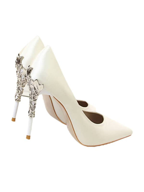 Metal Stiletto Pointed Toe Pump