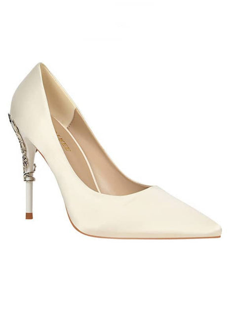 Metal Stiletto Pointed Toe Pump