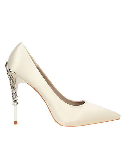 Metal Stiletto Pointed Toe Pump