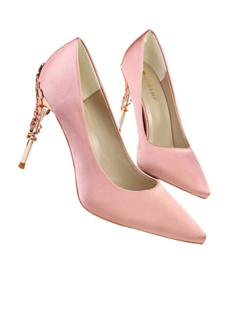 Metal Stiletto Pointed Toe Pump