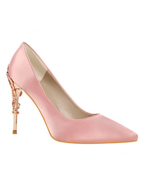 Metal Stiletto Pointed Toe Pump