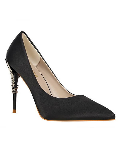 Metal Stiletto Pointed Toe Pump