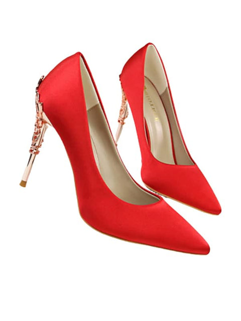 Metal Stiletto Pointed Toe Pump