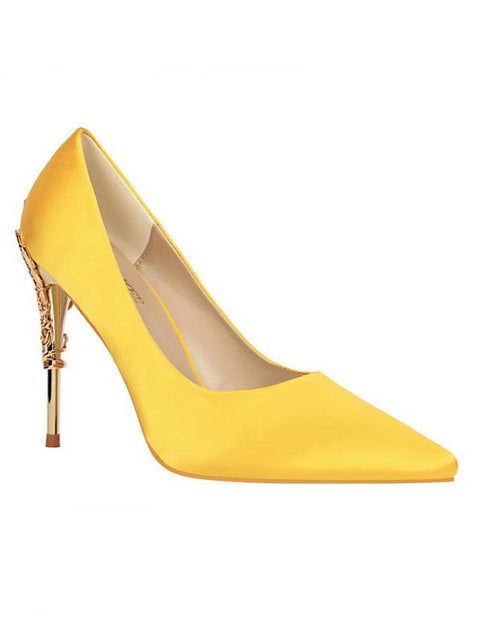Metal Stiletto Pointed Toe Pump