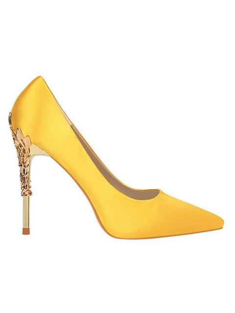 Metal Stiletto Pointed Toe Pump