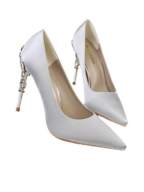 Metal Stiletto Pointed Toe Pump