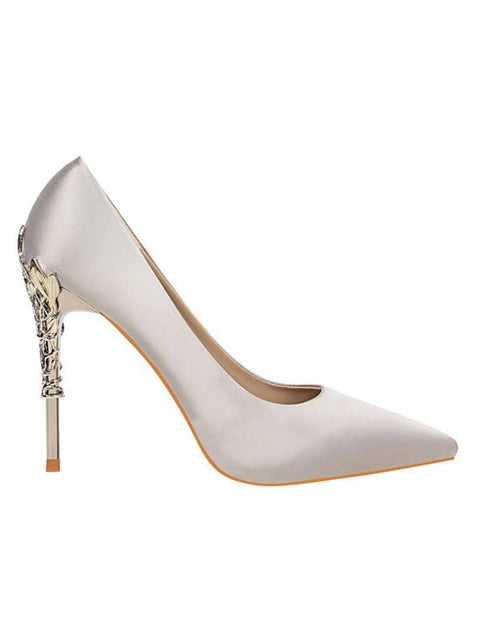 Metal Stiletto Pointed Toe Pump
