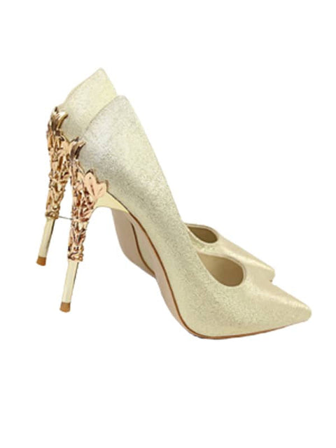 Metal Stiletto Pointed Toe Pump