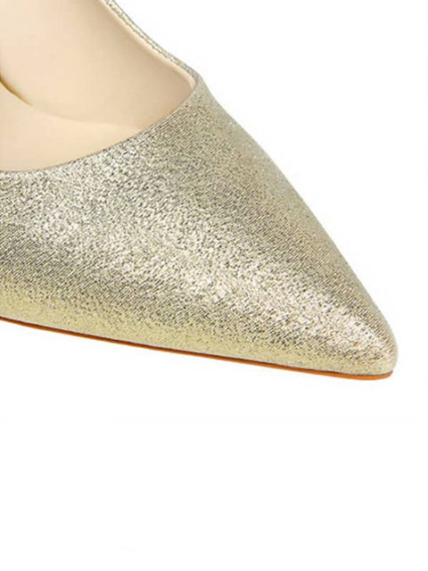 Metal Stiletto Pointed Toe Pump