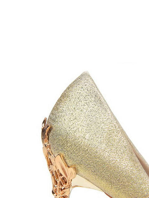 Metal Stiletto Pointed Toe Pump