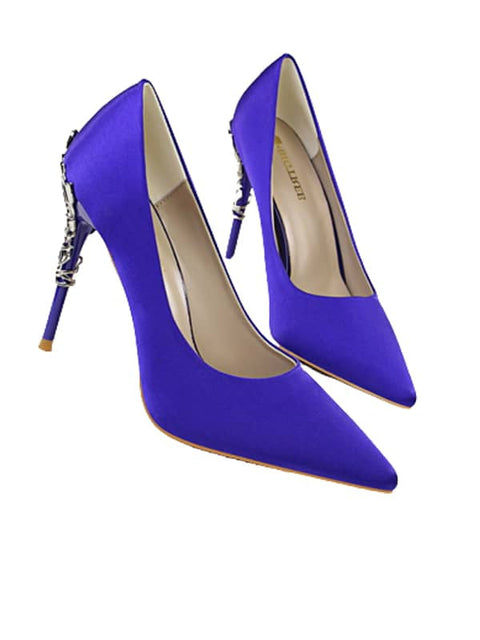 Metal Stiletto Pointed Toe Pump