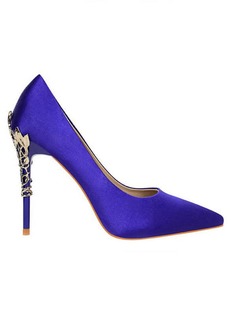 Metal Stiletto Pointed Toe Pump