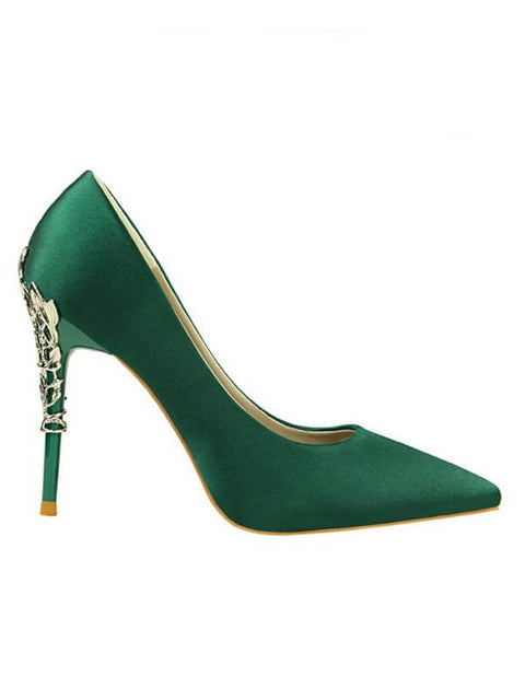 Metal Stiletto Pointed Toe Pump