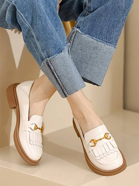 Patent Leather Casual Square Toe&Loafers
