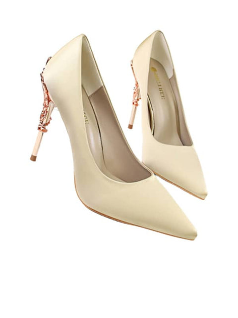 Metal Stiletto Pointed Toe Pump