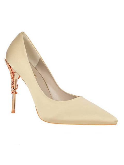 Metal Stiletto Pointed Toe Pump
