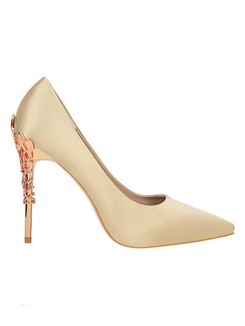 Metal Stiletto Pointed Toe Pump