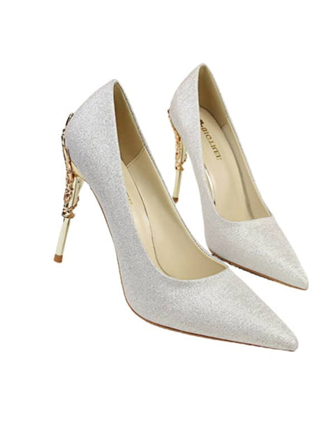 Metal Stiletto Pointed Toe Pump