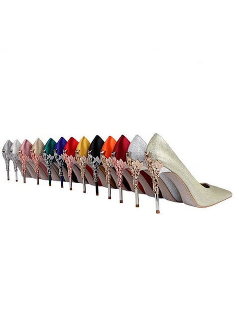 Metal Stiletto Pointed Toe Pump